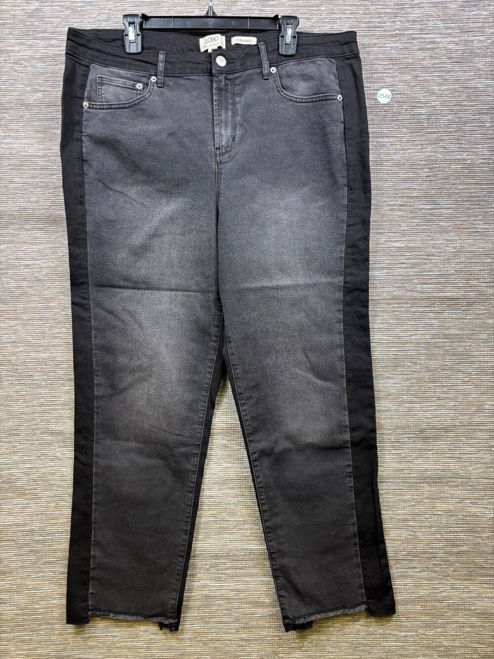 LOGO by Lori Goldstein Straight Leg Ankle JeansWomens Size 18W Black NEW